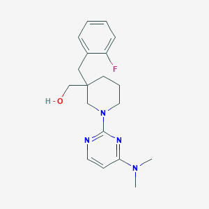 molecular formula C19H25FN4O B5310844 [1-[4-(dimethylamino)pyrimidin-2-yl]-3-(2-fluorobenzyl)piperidin-3-yl]methanol 