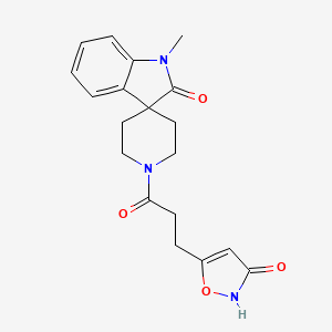 molecular formula C19H21N3O4 B5310855 1'-[3-(3-hydroxyisoxazol-5-yl)propanoyl]-1-methylspiro[indole-3,4'-piperidin]-2(1H)-one 
