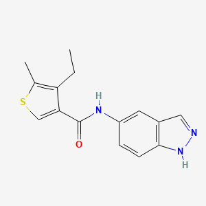 molecular formula C15H15N3OS B5310875 4-ethyl-N-1H-indazol-5-yl-5-methyl-3-thiophenecarboxamide 