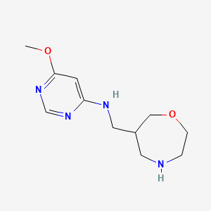 molecular formula C11H18N4O2 B5310882 6-methoxy-N-(1,4-oxazepan-6-ylmethyl)-4-pyrimidinamine dihydrochloride 