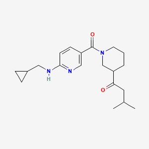 1-[1-({6-[(cyclopropylmethyl)amino]pyridin-3-yl}carbonyl)piperidin-3-yl]-3-methylbutan-1-one