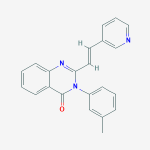 molecular formula C22H17N3O B5310896 3-(3-methylphenyl)-2-[2-(3-pyridinyl)vinyl]-4(3H)-quinazolinone 