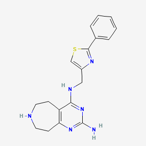 N~4~-[(2-phenyl-1,3-thiazol-4-yl)methyl]-6,7,8,9-tetrahydro-5H-pyrimido[4,5-d]azepine-2,4-diamine
