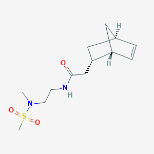 molecular formula C13H22N2O3S B5310945 2-[(1S*,2S*,4S*)-bicyclo[2.2.1]hept-5-en-2-yl]-N-{2-[methyl(methylsulfonyl)amino]ethyl}acetamide 