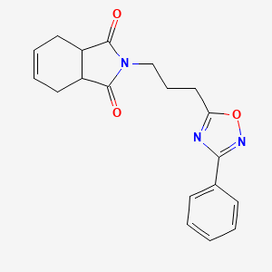 molecular formula C19H19N3O3 B5310954 2-[3-(3-phenyl-1,2,4-oxadiazol-5-yl)propyl]-3a,4,7,7a-tetrahydro-1H-isoindole-1,3(2H)-dione 