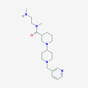 molecular formula C21H35N5O B5310962 N-methyl-N-[2-(methylamino)ethyl]-1'-(pyridin-3-ylmethyl)-1,4'-bipiperidine-3-carboxamide 