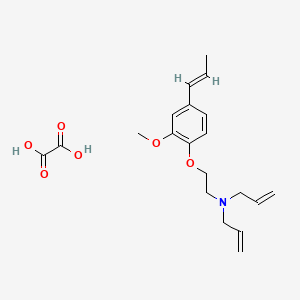 molecular formula C20H27NO6 B5310994 N-allyl-N-{2-[2-methoxy-4-(1-propen-1-yl)phenoxy]ethyl}-2-propen-1-amine oxalate 