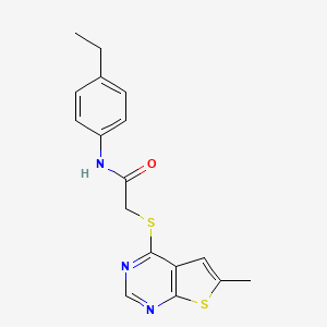 N-(4-ethylphenyl)-2-[(6-methylthieno[2,3-d]pyrimidin-4-yl)thio]acetamide