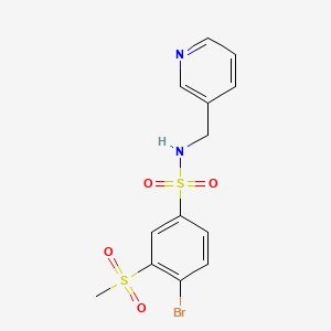 molecular formula C13H13BrN2O4S2 B5311004 4-bromo-3-(methylsulfonyl)-N-(pyridin-3-ylmethyl)benzenesulfonamide 