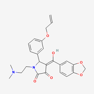 5-[3-(allyloxy)phenyl]-4-(1,3-benzodioxol-5-ylcarbonyl)-1-[2-(dimethylamino)ethyl]-3-hydroxy-1,5-dihydro-2H-pyrrol-2-one