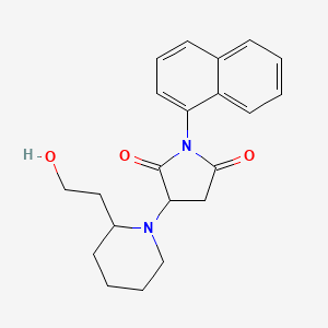 3-[2-(2-hydroxyethyl)-1-piperidinyl]-1-(1-naphthyl)-2,5-pyrrolidinedione