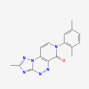 molecular formula C16H14N6O B5311028 7-(2,5-dimethylphenyl)-2-methylpyrido[4,3-e][1,2,4]triazolo[5,1-c][1,2,4]triazin-6(7H)-one 