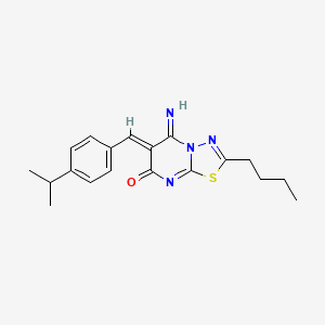 2-butyl-5-imino-6-(4-isopropylbenzylidene)-5,6-dihydro-7H-[1,3,4]thiadiazolo[3,2-a]pyrimidin-7-one