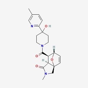 molecular formula C21H25N3O4 B5311056 (3aR*,6S*,7R*,7aS*)-7-{[4-hydroxy-4-(5-methylpyridin-2-yl)piperidin-1-yl]carbonyl}-2-methyl-2,3,7,7a-tetrahydro-3a,6-epoxyisoindol-1(6H)-one 