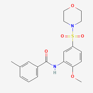N-[2-methoxy-5-(4-morpholinylsulfonyl)phenyl]-3-methylbenzamide