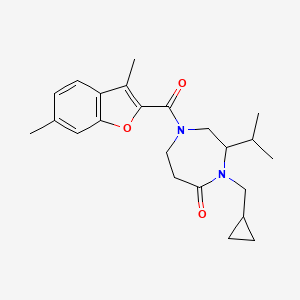 4-(cyclopropylmethyl)-1-[(3,6-dimethyl-1-benzofuran-2-yl)carbonyl]-3-isopropyl-1,4-diazepan-5-one