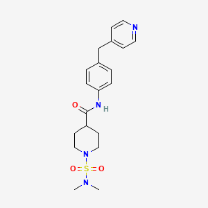 molecular formula C20H26N4O3S B5311073 1-[(dimethylamino)sulfonyl]-N-[4-(4-pyridinylmethyl)phenyl]-4-piperidinecarboxamide 