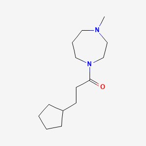 molecular formula C14H26N2O B5311081 1-(3-cyclopentylpropanoyl)-4-methyl-1,4-diazepane 
