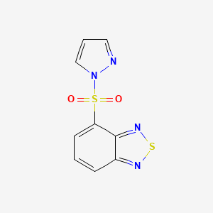 molecular formula C9H6N4O2S2 B5311085 4-(1H-pyrazol-1-ylsulfonyl)-2,1,3-benzothiadiazole 