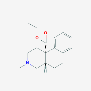 molecular formula C17H23NO2 B053111 3-Methyl-10b-carbethoxy-1,2,3,4,4a,5,6,10b-octahydrobenzo(f)isoquinoline CAS No. 119122-01-9
