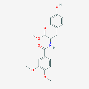 molecular formula C19H21NO6 B5311101 methyl N-(3,4-dimethoxybenzoyl)tyrosinate 