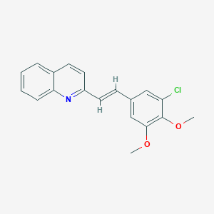 molecular formula C19H16ClNO2 B5311107 2-[2-(3-chloro-4,5-dimethoxyphenyl)vinyl]quinoline 