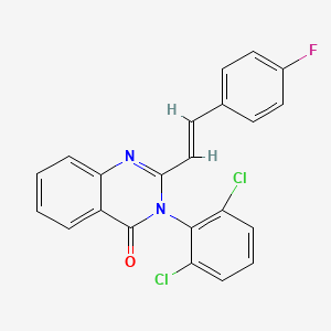 3-(2,6-dichlorophenyl)-2-[2-(4-fluorophenyl)vinyl]-4(3H)-quinazolinone