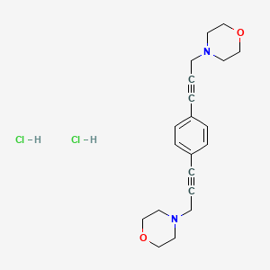 molecular formula C20H26Cl2N2O2 B5311123 4,4'-(1,4-phenylenedi-1-propyne-1,3-diyl)dimorpholine dihydrochloride 