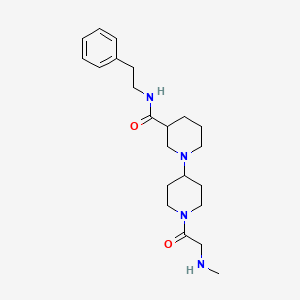 molecular formula C22H34N4O2 B5311152 1'-(N-methylglycyl)-N-(2-phenylethyl)-1,4'-bipiperidine-3-carboxamide dihydrochloride 