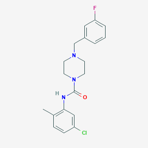 molecular formula C19H21ClFN3O B5311203 N-(5-chloro-2-methylphenyl)-4-(3-fluorobenzyl)-1-piperazinecarboxamide 