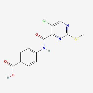 molecular formula C13H10ClN3O3S B5311205 4-({[5-chloro-2-(methylthio)pyrimidin-4-yl]carbonyl}amino)benzoic acid 