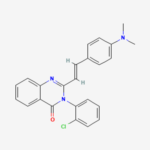 molecular formula C24H20ClN3O B5311213 3-(2-chlorophenyl)-2-{2-[4-(dimethylamino)phenyl]vinyl}-4(3H)-quinazolinone 