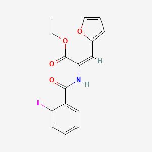 molecular formula C16H14INO4 B5311228 ethyl 3-(2-furyl)-2-[(2-iodobenzoyl)amino]acrylate 