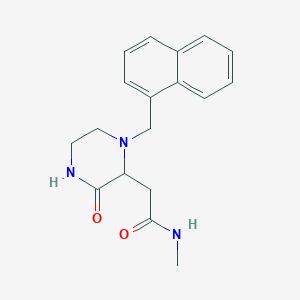 molecular formula C18H21N3O2 B5311271 N-methyl-2-[1-(1-naphthylmethyl)-3-oxo-2-piperazinyl]acetamide 