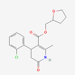 tetrahydrofuran-2-ylmethyl 4-(2-chlorophenyl)-2-methyl-6-oxo-1,4,5,6-tetrahydropyridine-3-carboxylate