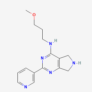 molecular formula C15H19N5O B5311295 N-(3-methoxypropyl)-2-pyridin-3-yl-6,7-dihydro-5H-pyrrolo[3,4-d]pyrimidin-4-amine 