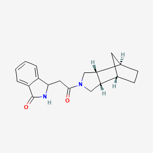 molecular formula C19H22N2O2 B5311301 3-{2-[(1R*,2R*,6S*,7S*)-4-azatricyclo[5.2.1.0~2,6~]dec-4-yl]-2-oxoethyl}-1-isoindolinone 