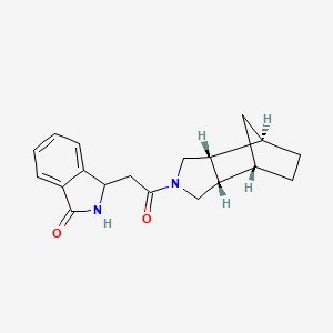 3-{2-[(1R*,2R*,6S*,7S*)-4-azatricyclo[5.2.1.0~2,6~]dec-4-yl]-2-oxoethyl}-1-isoindolinone