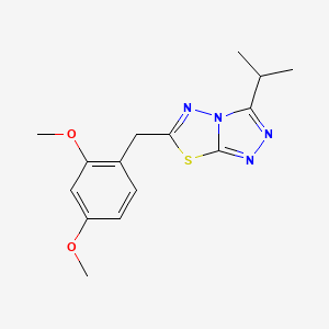 molecular formula C15H18N4O2S B5311340 6-(2,4-dimethoxybenzyl)-3-isopropyl[1,2,4]triazolo[3,4-b][1,3,4]thiadiazole 