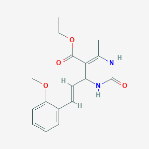 molecular formula C17H20N2O4 B5311342 ethyl 4-[2-(2-methoxyphenyl)vinyl]-6-methyl-2-oxo-1,2,3,4-tetrahydro-5-pyrimidinecarboxylate 