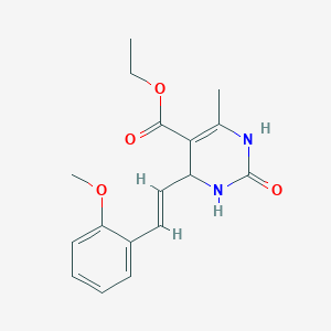 ethyl 4-[2-(2-methoxyphenyl)vinyl]-6-methyl-2-oxo-1,2,3,4-tetrahydro-5-pyrimidinecarboxylate