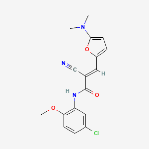 molecular formula C17H16ClN3O3 B5311347 N-(5-chloro-2-methoxyphenyl)-2-cyano-3-[5-(dimethylamino)-2-furyl]acrylamide 