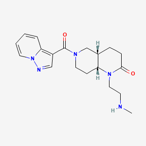 rel-(4aS,8aR)-1-[2-(methylamino)ethyl]-6-(pyrazolo[1,5-a]pyridin-3-ylcarbonyl)octahydro-1,6-naphthyridin-2(1H)-one hydrochloride