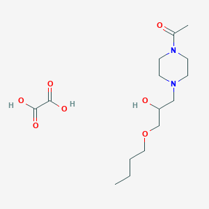 molecular formula C15H28N2O7 B5311357 1-(4-acetyl-1-piperazinyl)-3-butoxy-2-propanol ethanedioate (salt) 
