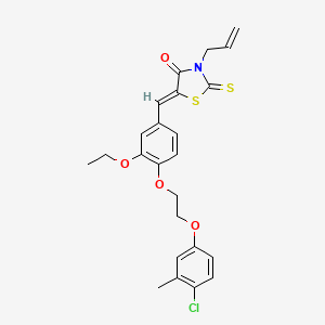 molecular formula C24H24ClNO4S2 B5311390 3-allyl-5-{4-[2-(4-chloro-3-methylphenoxy)ethoxy]-3-ethoxybenzylidene}-2-thioxo-1,3-thiazolidin-4-one 
