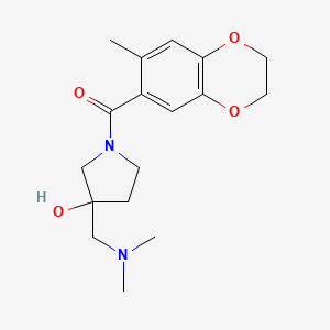molecular formula C17H24N2O4 B5311424 3-[(dimethylamino)methyl]-1-[(7-methyl-2,3-dihydro-1,4-benzodioxin-6-yl)carbonyl]-3-pyrrolidinol 