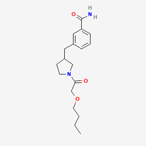 molecular formula C18H26N2O3 B5311458 3-{[1-(butoxyacetyl)pyrrolidin-3-yl]methyl}benzamide 