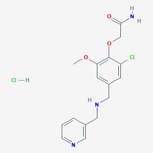 molecular formula C16H19Cl2N3O3 B5311466 2-(2-chloro-6-methoxy-4-{[(3-pyridinylmethyl)amino]methyl}phenoxy)acetamide hydrochloride 