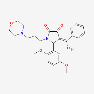 molecular formula C26H30N2O6 B5311472 4-benzoyl-5-(2,5-dimethoxyphenyl)-3-hydroxy-1-[3-(4-morpholinyl)propyl]-1,5-dihydro-2H-pyrrol-2-one 