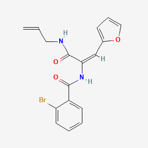 molecular formula C17H15BrN2O3 B5311479 N-[1-[(allylamino)carbonyl]-2-(2-furyl)vinyl]-2-bromobenzamide 